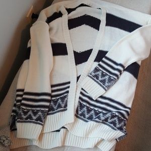 Cream and gray cozy sweater